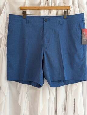 Pro Tour Size 40W Ultimate Tech Golf Short Navy Heather Stretch UPF 50 NWT
